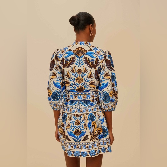 Farm Rio Sand Nature Land Mini Dress - Picture 7 of 9